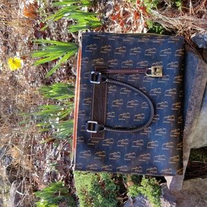 Dooney & Bourke Black Monogram Janine Satchel 1975